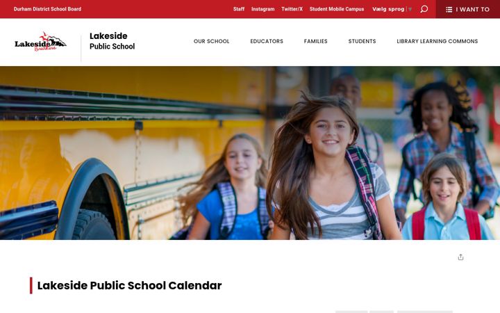 Screenshot of lakeside-calendar.ddsb.ca