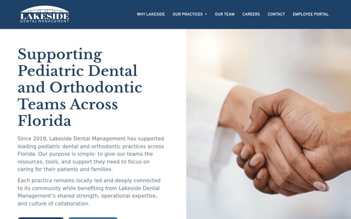 Screenshot of lakesidedentalmanagement.com