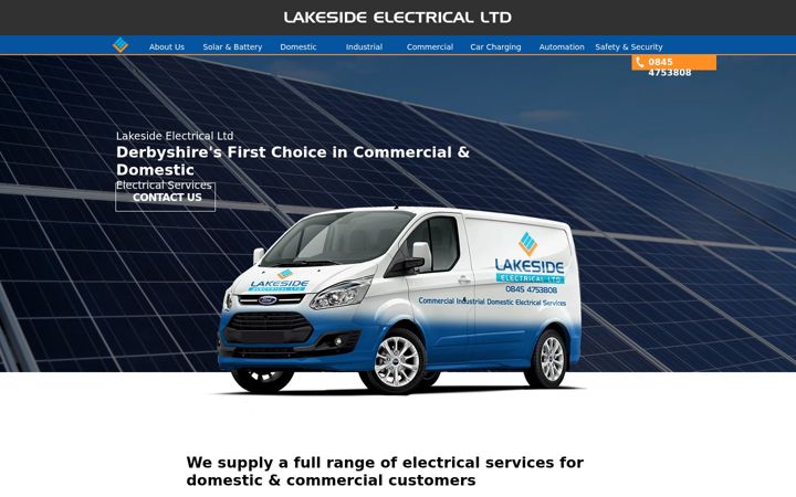 Screenshot of lakesideelectrical.co.uk