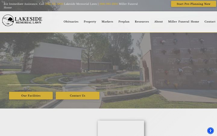 Screenshot of lakesidememoriallawnfolsom.com