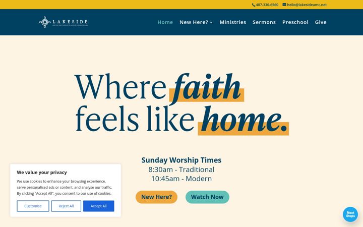 Screenshot of lakesideumc.net