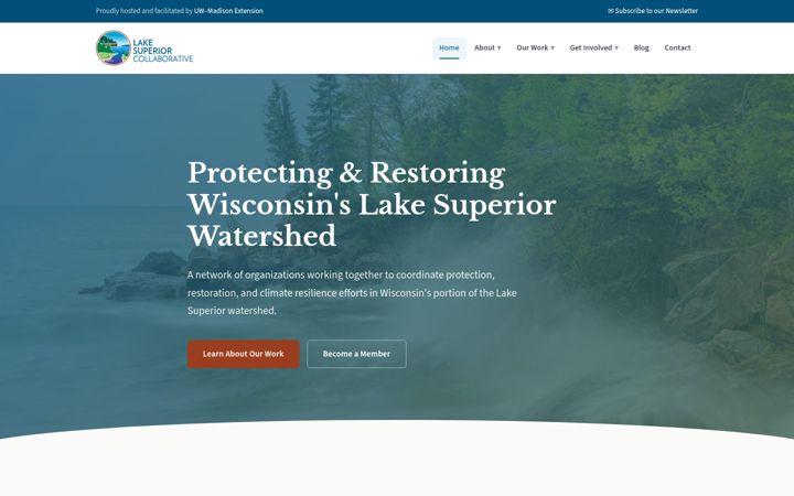 Screenshot of lakesuperiorcollaborative.org