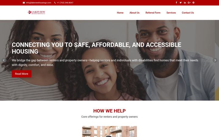 Screenshot of lakeviewhousings.com