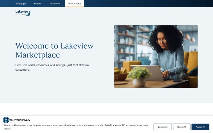 Screenshot of lakeviewmarketplace.com