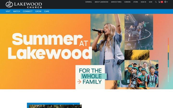 Screenshot of lakewoodchurch.com