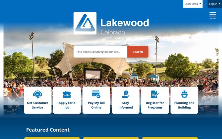 Screenshot of lakewoodco.gov