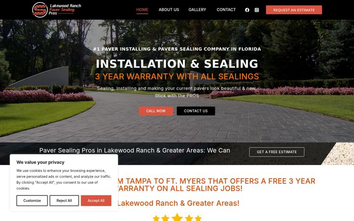 Screenshot of lakewoodranchpaversealingpros.com