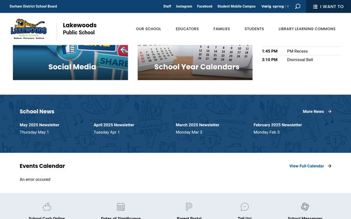 Screenshot of lakewoods.ddsb.ca