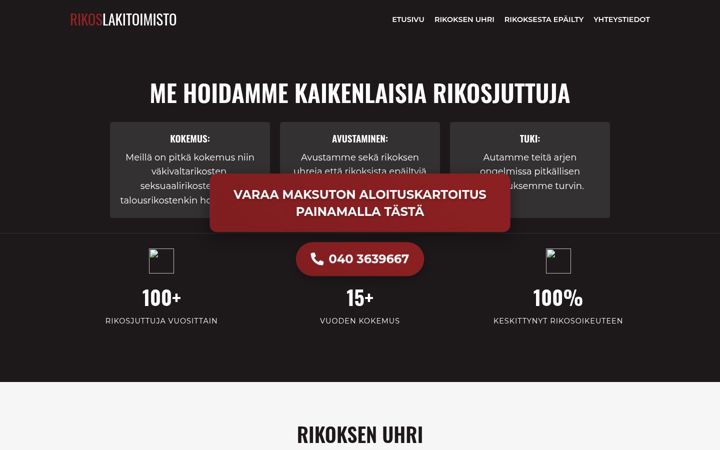Screenshot of lakiasiaintoimistot-helsinki.eu