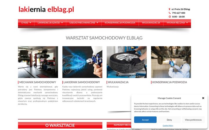 Screenshot of lakiernia.elblag.pl