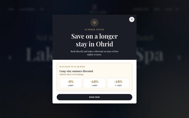 Screenshot of lakihotelspa.com