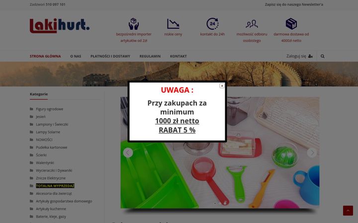 Screenshot of lakihurt.pl