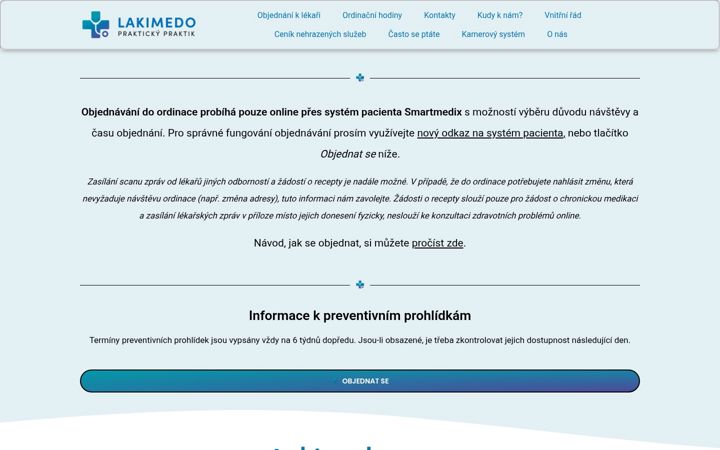 Screenshot of lakimedo.cz