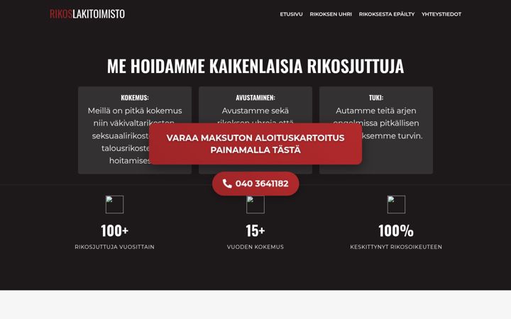 Screenshot of lakimieslohja.org