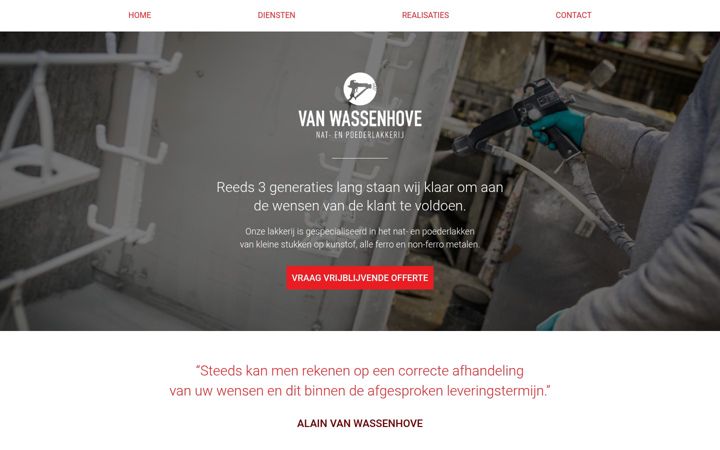 Screenshot of lakkerijvanwassenhove.be