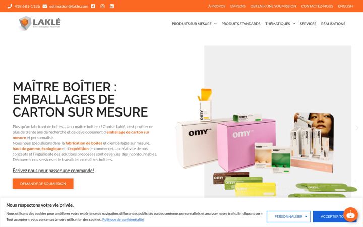 Screenshot of lakle.com
