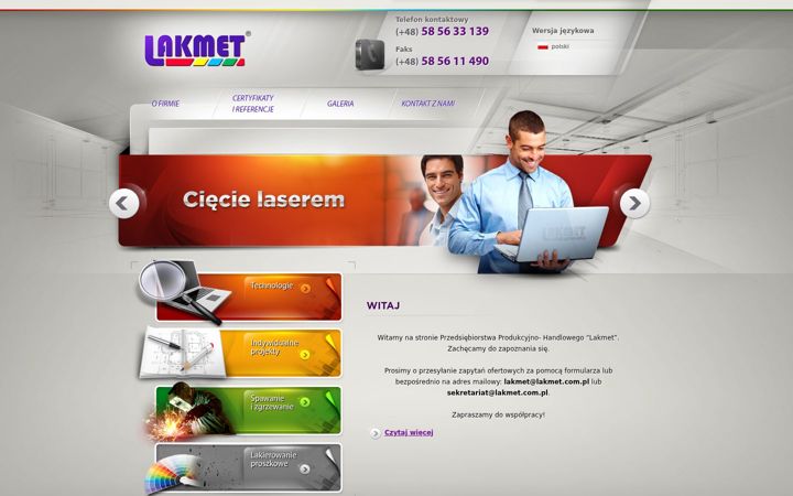 Screenshot of lakmet.pl