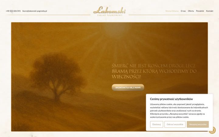 Screenshot of lakomski-pogrzeby.pl