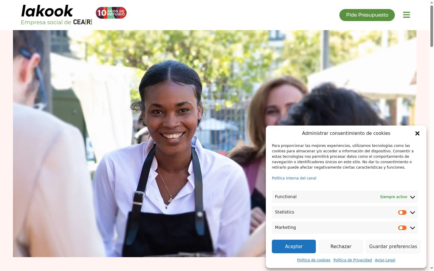 Screenshot des Einwilligungsbanners vor jeglicher Interaktion