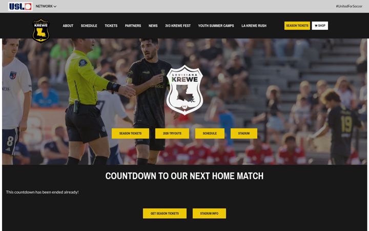 Screenshot of lakrewefc.org