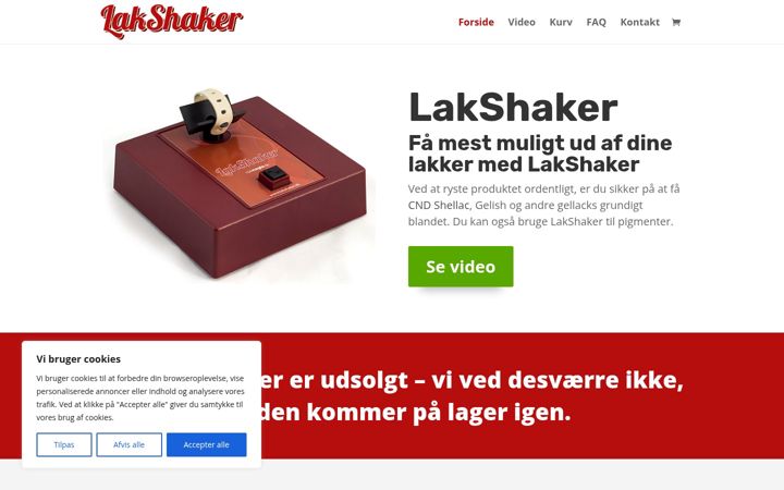 Screenshot of lakshaker.dk