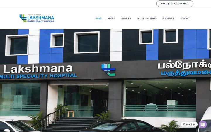 Screenshot of lakshmanahospital.com
