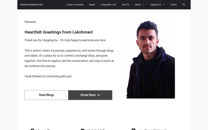 Screenshot of lakshmanbasnet.com