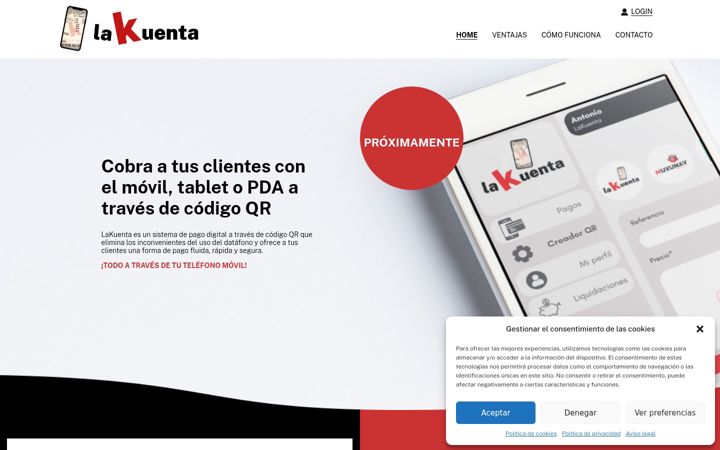 Screenshot of lakuenta.es