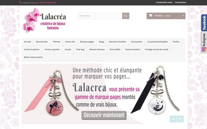 Screenshot of lalacrea.fr