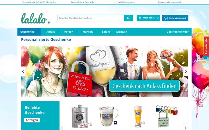 Screenshot of lalalo.de