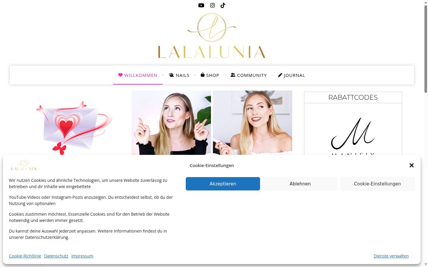 Screenshot tal-banner tal-kunsens muri qabel kwalunkwe interazzjoni