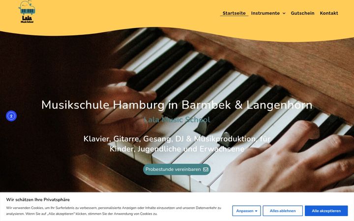 Screenshot of lalamusicschool.de