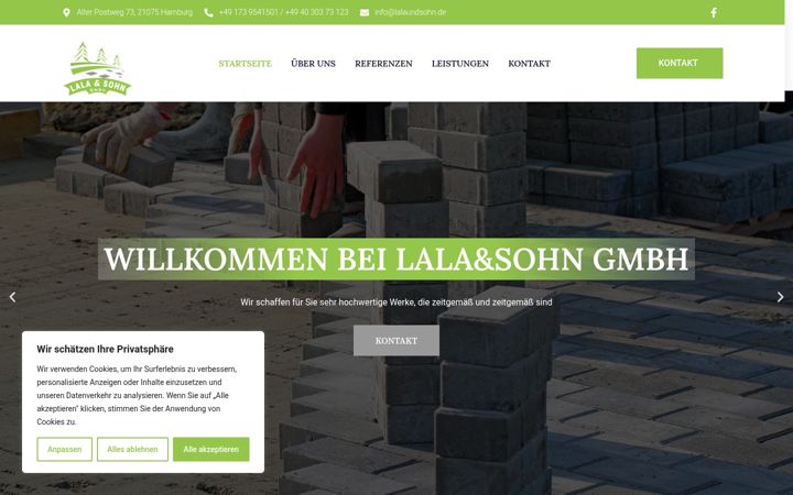 Screenshot of lalaundsohn.de