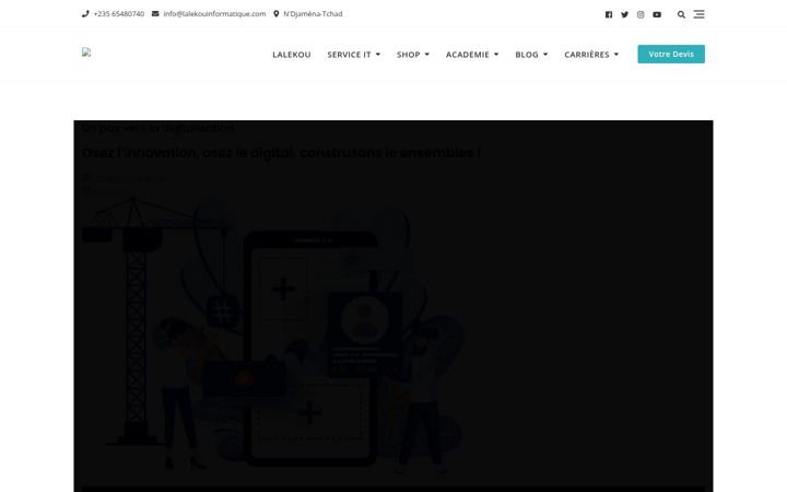 Screenshot of lalekouinformatique.com