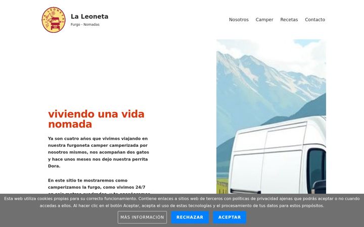 Screenshot of laleoneta.es