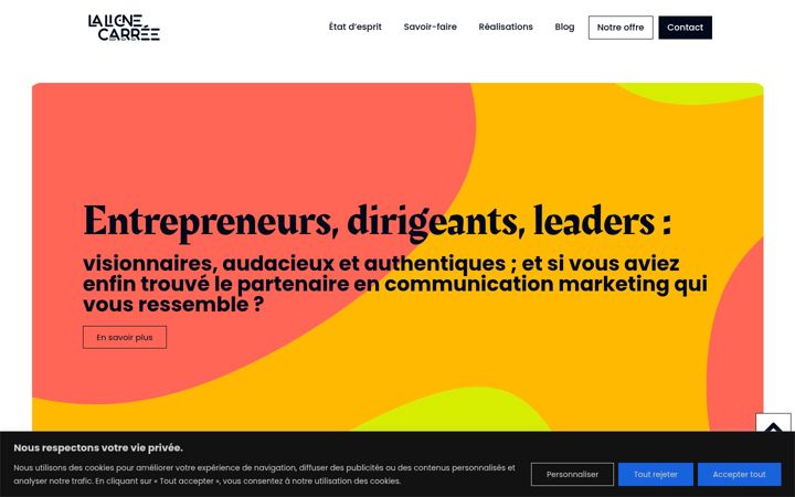 Screenshot of lalignecarree.com