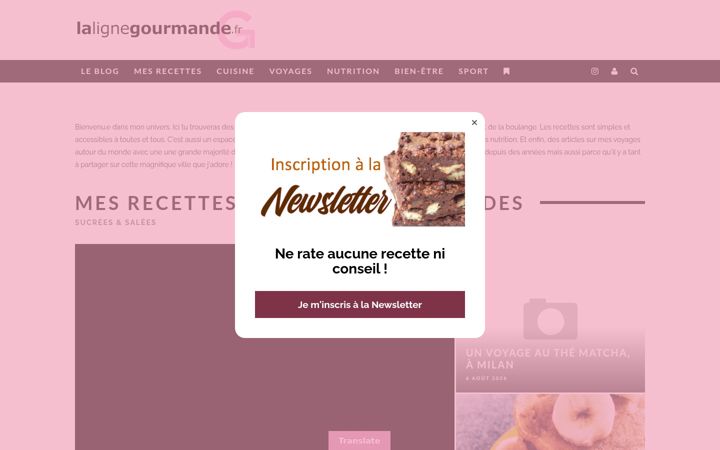 Screenshot of lalignegourmande.fr