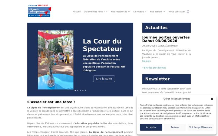 Screenshot of laligue84.org