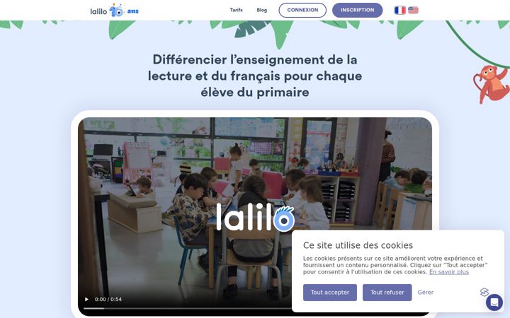 Screenshot of lalilo.com