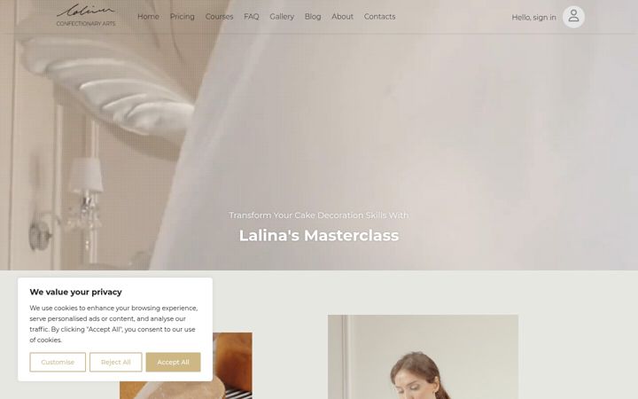 Screenshot of lalinaonlineacademy.com
