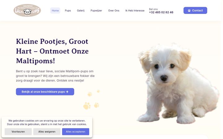 Screenshot of lalinapups.be