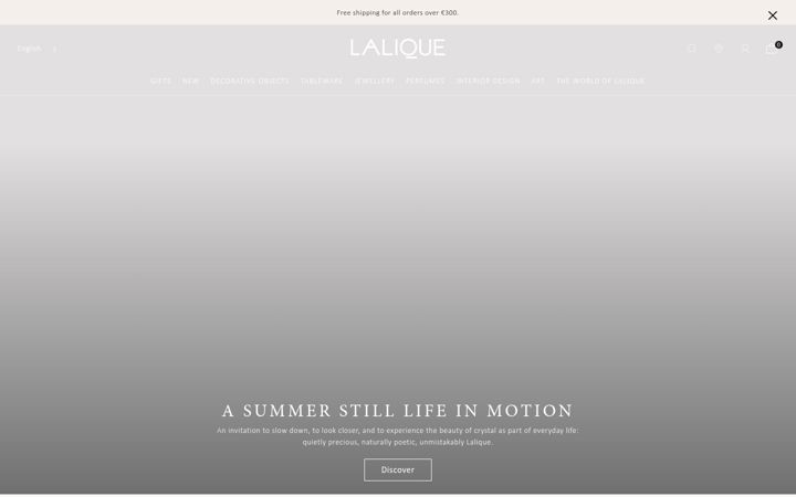 Screenshot of lalique.com