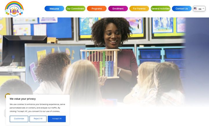 Screenshot of lalittlelearners.com