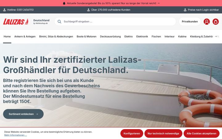 Screenshot of lalizas-deutschland.de