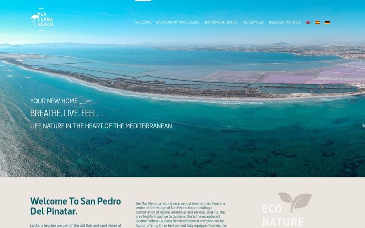 Screenshot of lallanabeach.es
