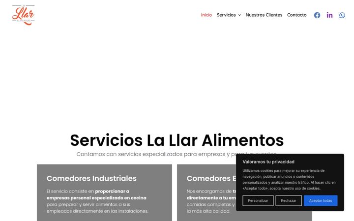 Screenshot of lallaralimentos.com