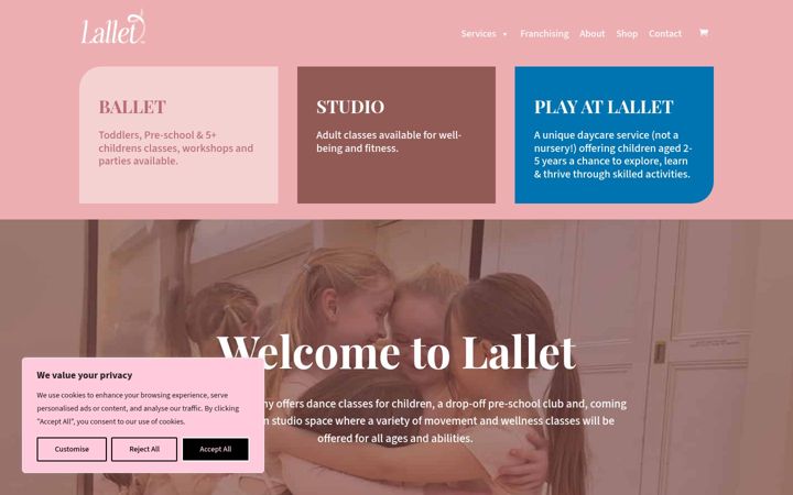 Screenshot of lallet.co.uk