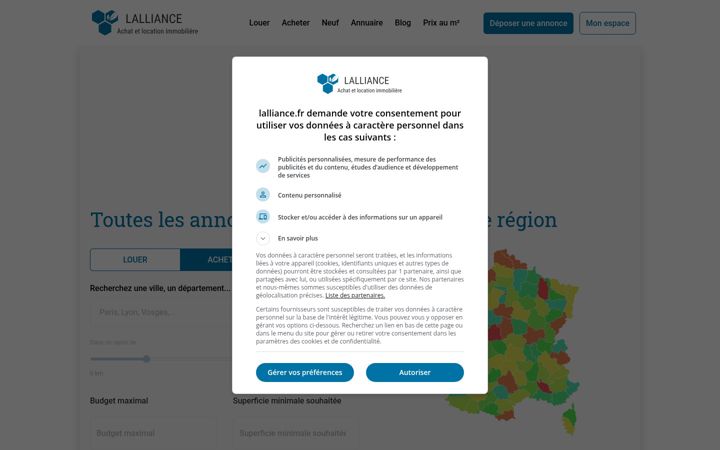 Screenshot of lalliance.fr