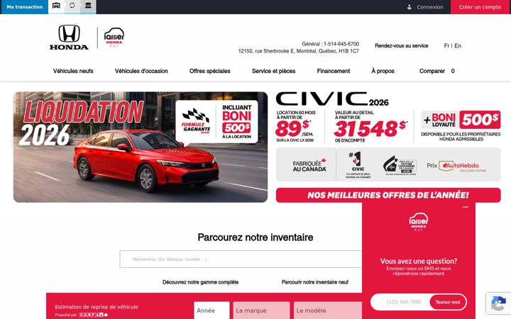 Screenshot of lallierhondapat.com