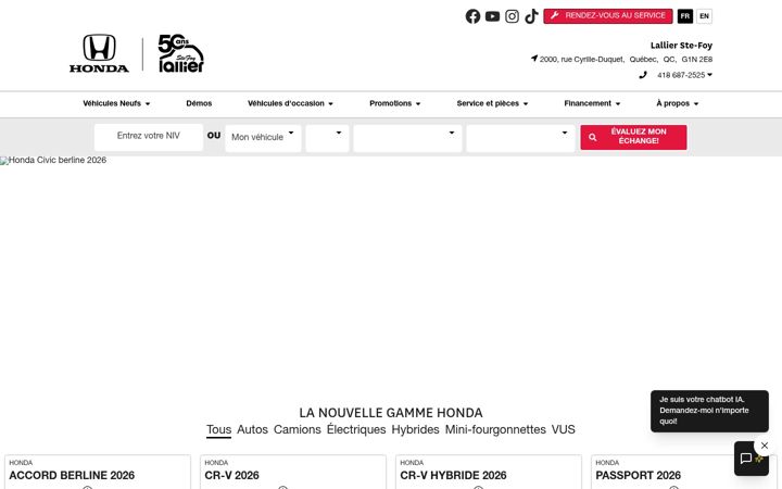 Screenshot of lallierstefoy.com